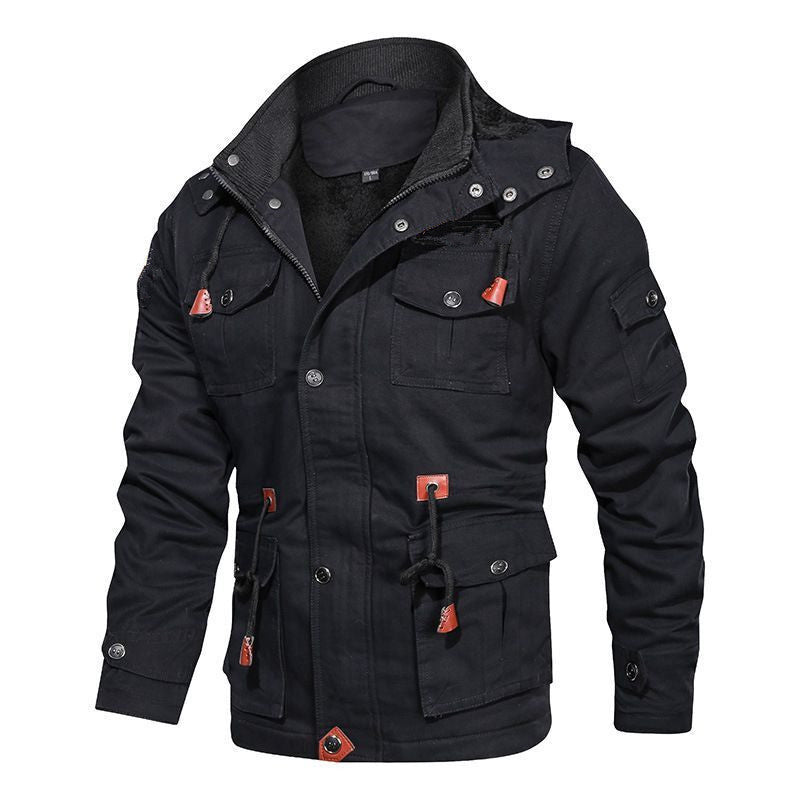 Robust utility jacket for men with warm fleece lining Lune London