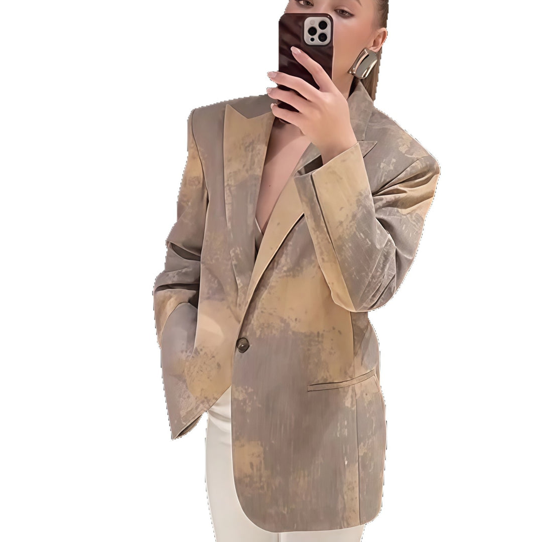 Ladies Oversized Blazer with an artistic color gradient Chic und Style