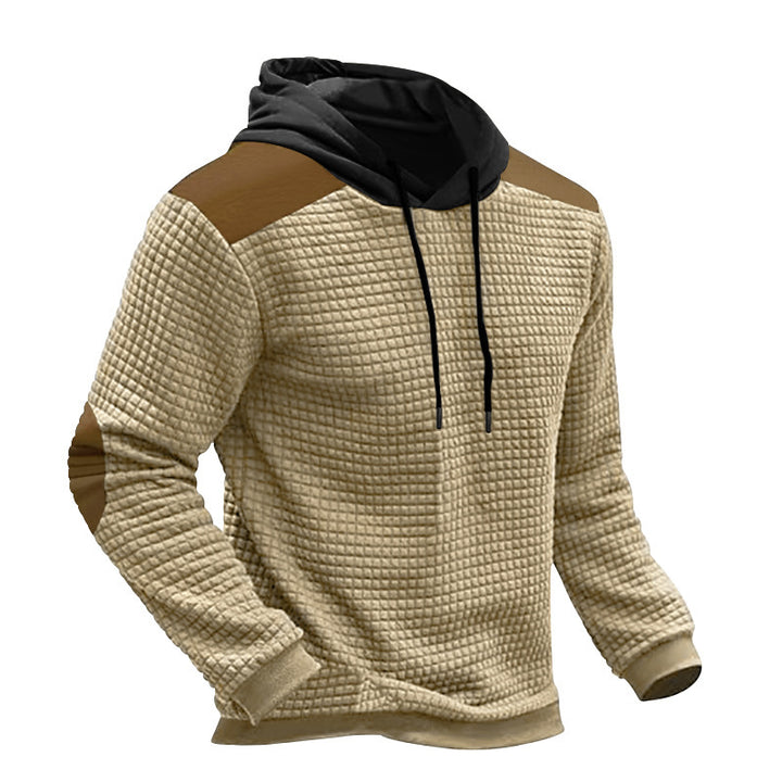 Men's comfortable hoodie with wavy design and contrasting sleeves Lune London