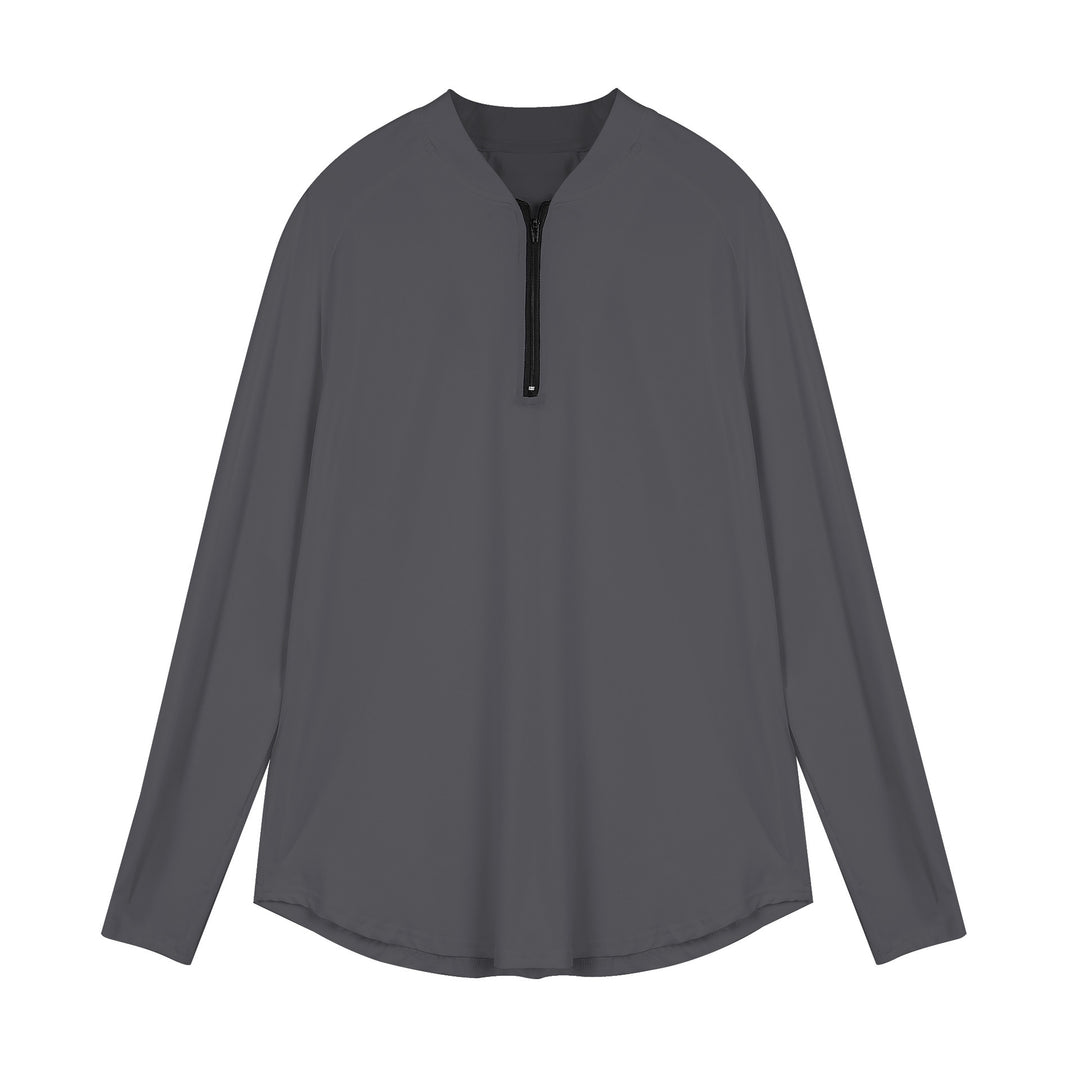 Men's Long Sleeve Sports Top with Half-Zip and Breathable Material Lune London