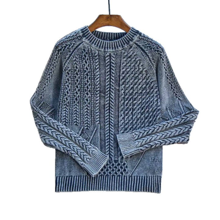 Pull féminin tendance avec design en câble texturé et encolure ronde Chic & Stil