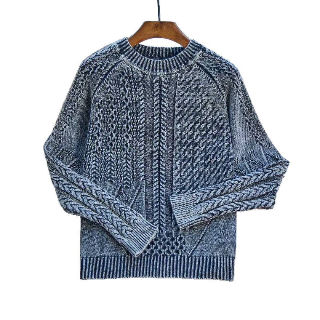 Pull en tricot épais pour femmes avec un motif de câble unique et une coupe décontractée Chic & Stil