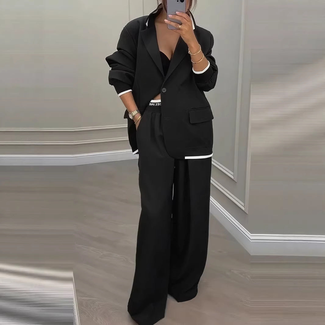 Ensemble de blazer oversized à la mode pour femmes avec pantalon de costume élégant Chic & Stil