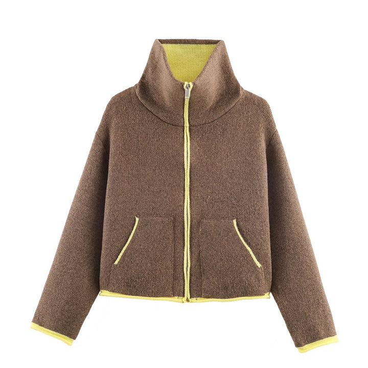 Veste en polaire surdimensionnée à la mode pour femmes avec col montant et poches pratiques Chic & Stil