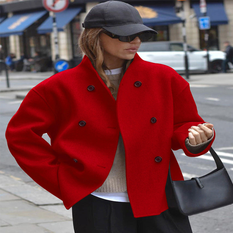 Ladies modern Oversized-wool jacket with double-breasted Lune London