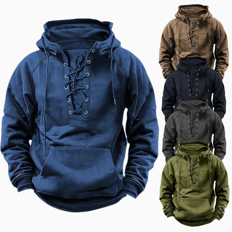 Hooded sweatshirt for men with trendy lace design Lune London
