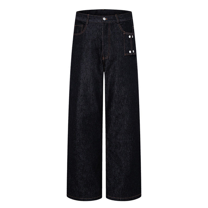 Women High-Waisted Wide-Leg Jeans with Utility Pocket Amarae