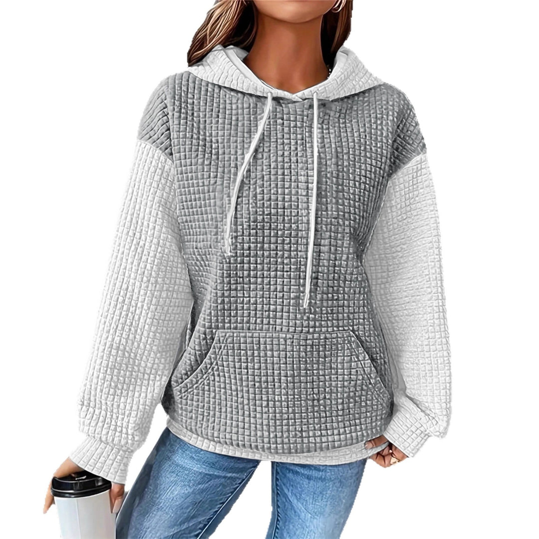 Ladies textured fabric hoodie Lune London