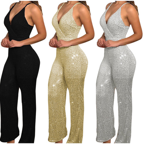 Ladies Sparkling Shiny Jumpsuit Amarae