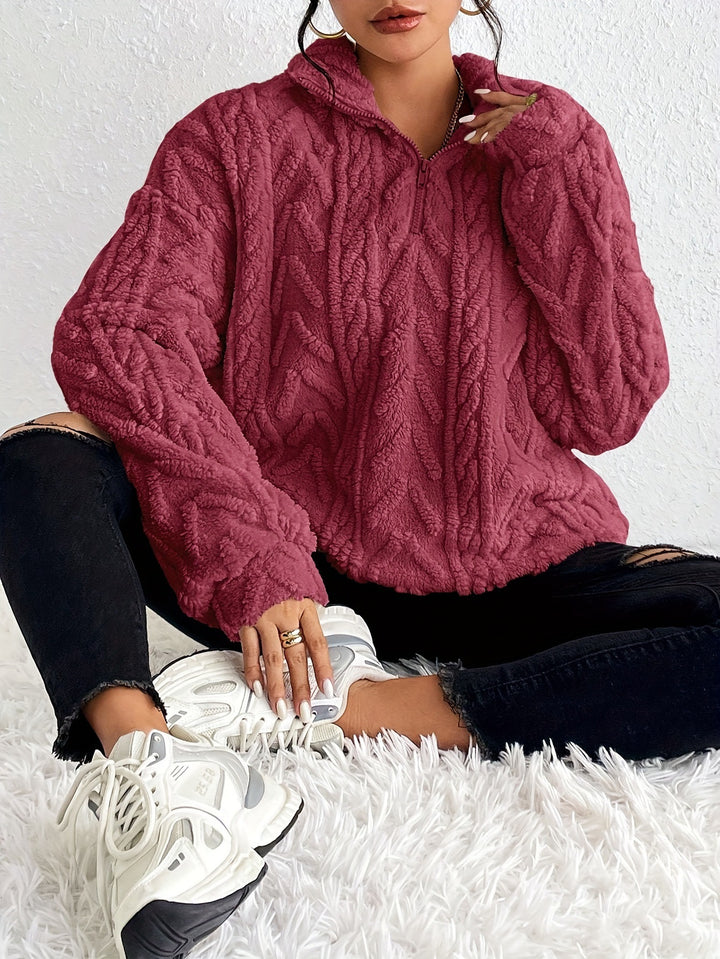Oversized knitted polar fleece sweater Lune London