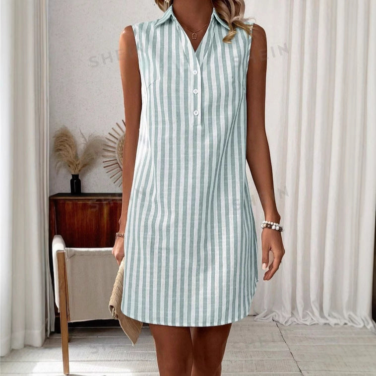 Short-sleeve shirt for women with a stylish striped look Lune London