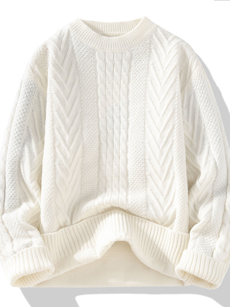 Lune London | Men's knit sweater with modern cable and ribbed structures