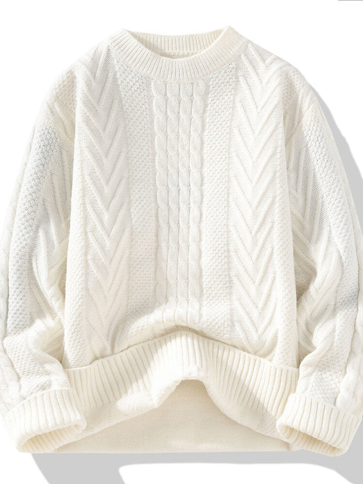 Lune London | Men's knit sweater with modern cable and ribbed structures
