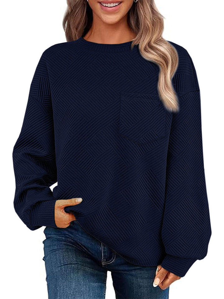 Casual sweater for women with structured pattern Lune London