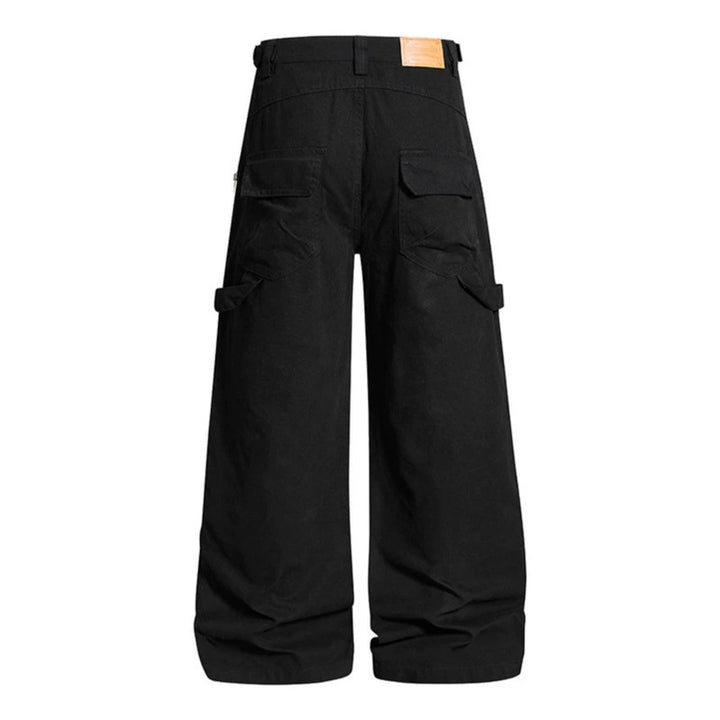 Women's Wide Cargo Pants with Reinforced Knee Areas and Multifunctional Pockets Amarae