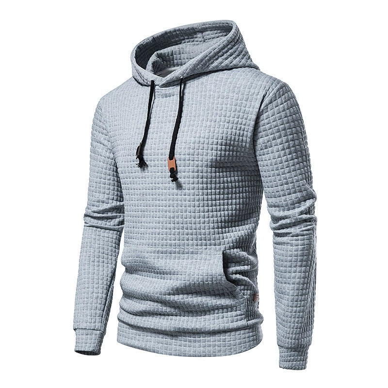Men's hoodie with textured surface and practical kangaroo pockets Lune London