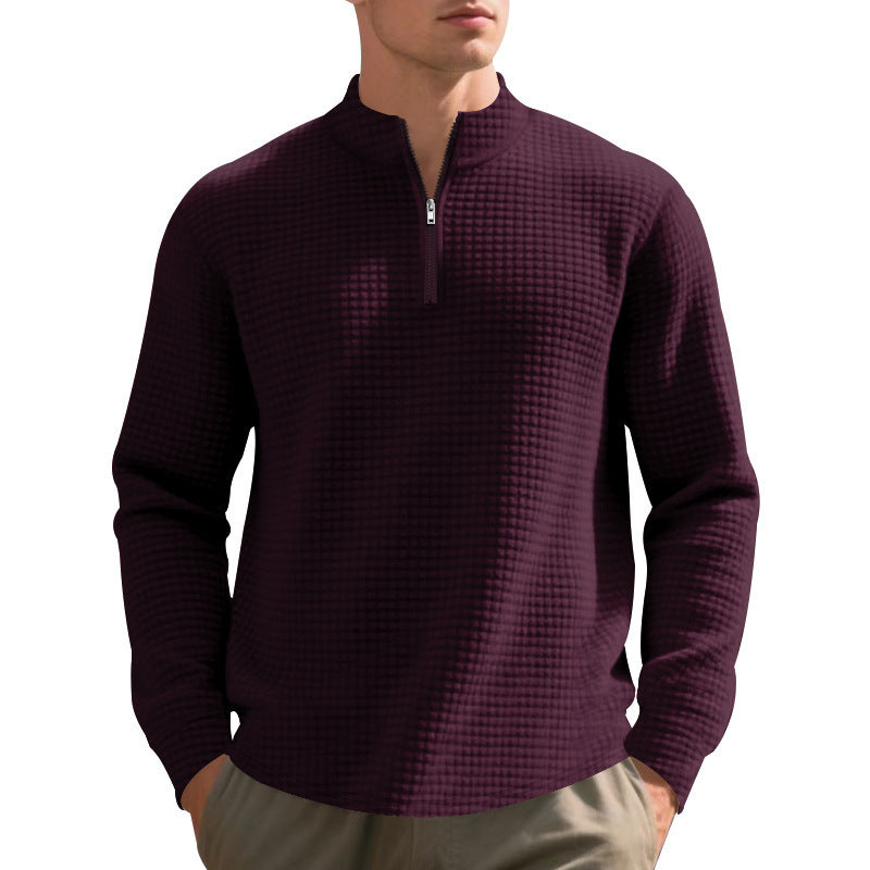 Men's sweatshirt with high collar and trendy zip Lune London