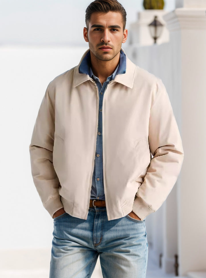 Modern bomber jacket for men with minimalist design Lune London