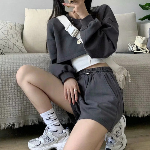 Women's casual crop top and shorts set Amarae