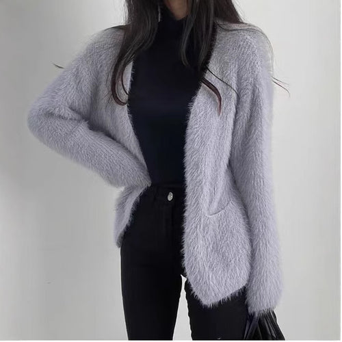 Cardigan Doux pour Femmes avec Ouvertures Frontales et Poches Pratiques Chic & Stil