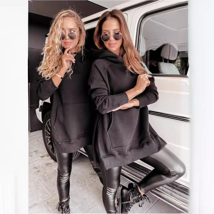 Women's oversized hoodie with side slits Amarae