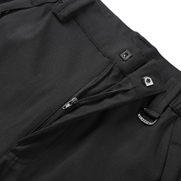 Men's softshell pants for outdoor with pre-shaped knees, integrated belt and zippered pockets Amarae