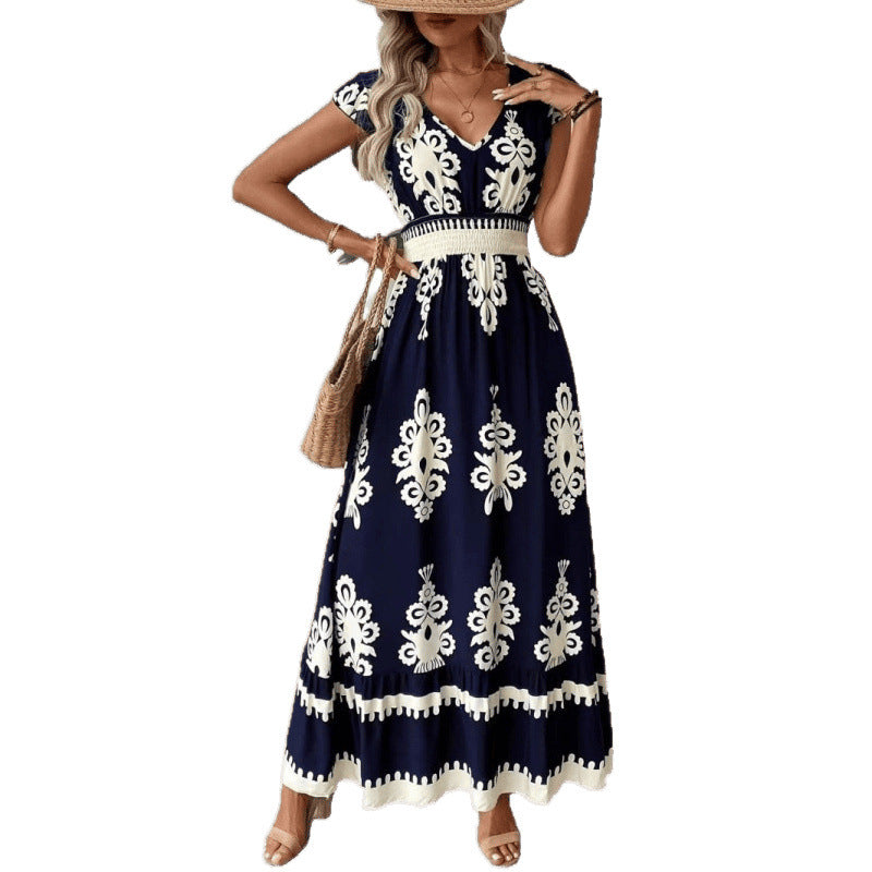 Bohemian maxi dress for women with A-line silhouette Lune London