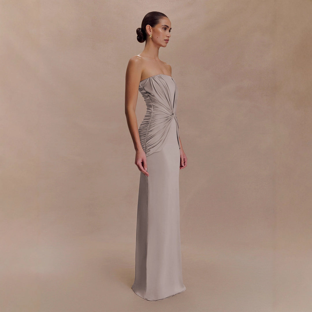 Women's Elegant Minimalist Evening Dress with Gatherings Lune London
