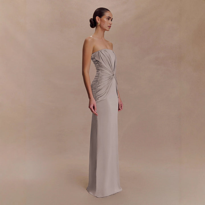 Women's Elegant Minimalist Evening Dress with Gatherings Lune London