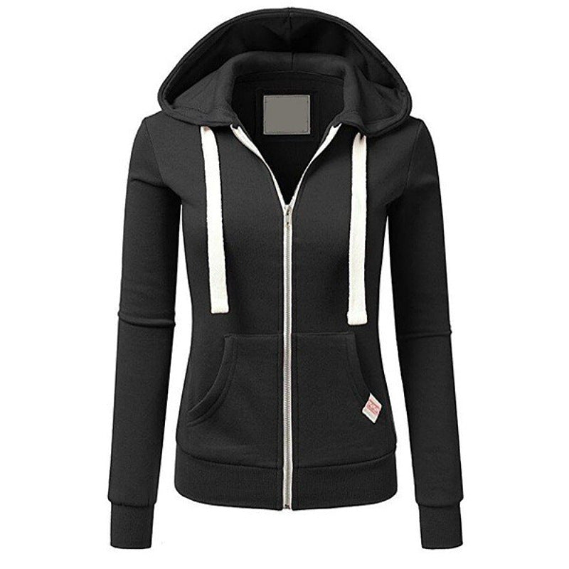Women's zip-up hoodie fitted sweatshirt made from cotton blend Amarae