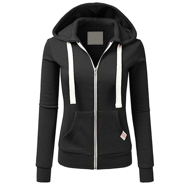 Women's zip-up hoodie fitted sweatshirt made from cotton blend Amarae