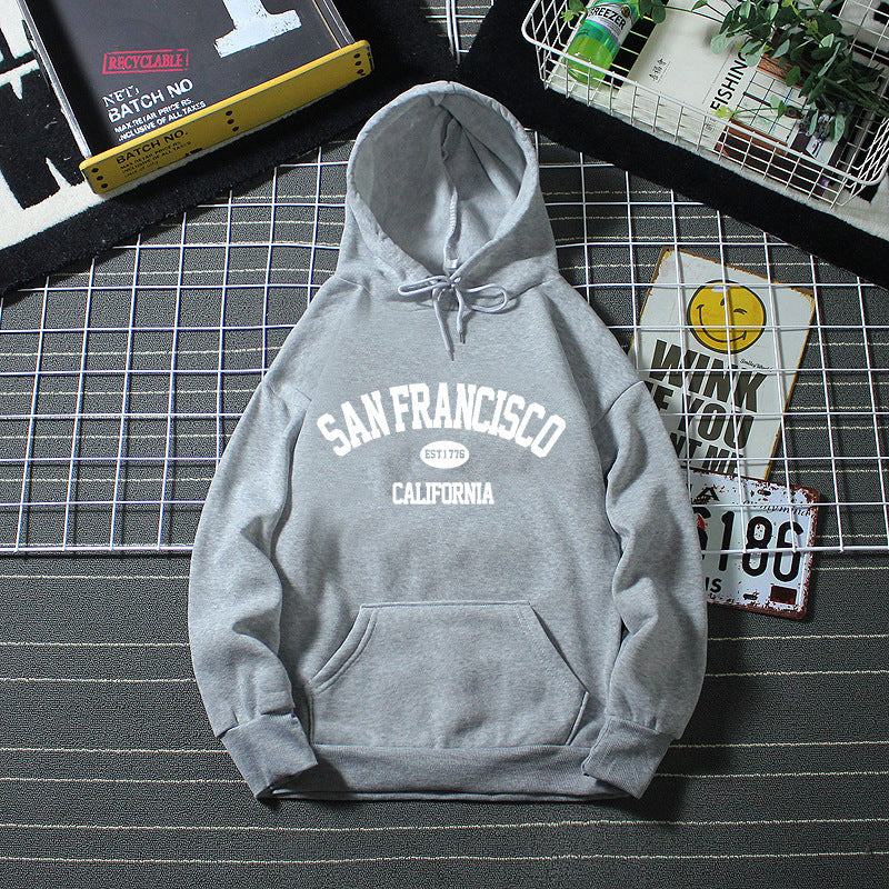 Women's hoodie with modern San Francisco print Chic & Stil