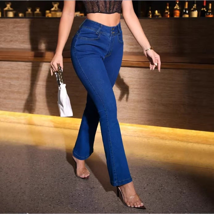 Women Sculpting High-Waist Bootcut Jeans with Sculpting Stretch Waistband Amarae