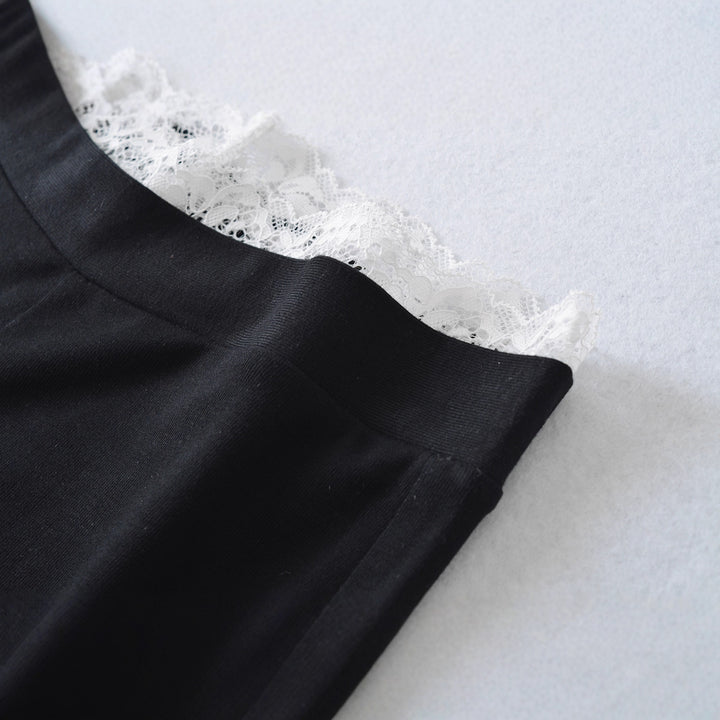 High-waisted stretch jeans for women with lace decoration Lune London