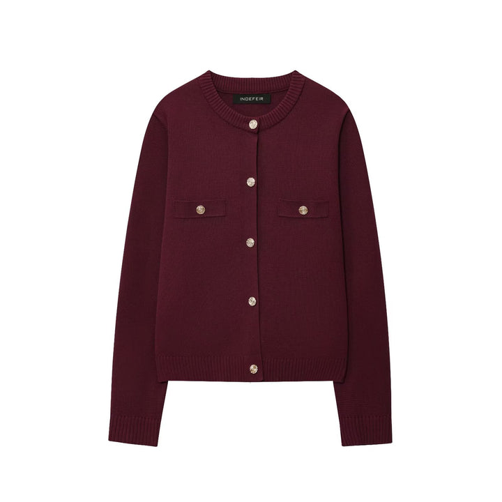 Lady Cardigan with button details and chest pockets Lune London