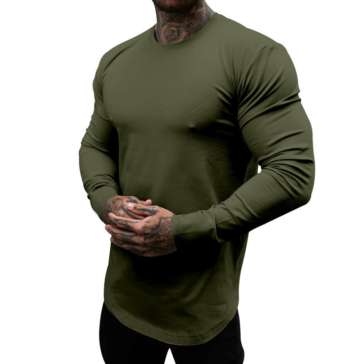 Long sleeve t-shirt for men in a soft and stretchy cotton blend with a round neck Lune London