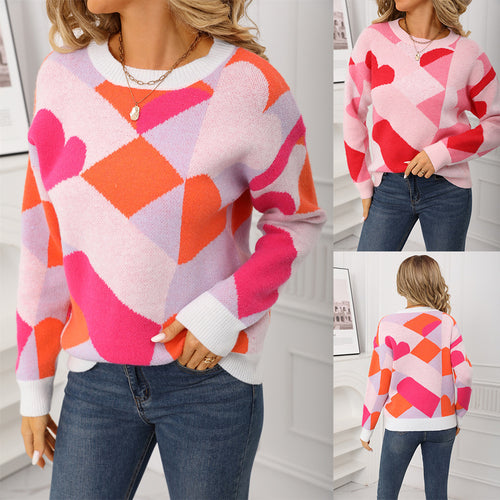 Pull féminin tendance avec motif géométrique créatif Chic & Stil