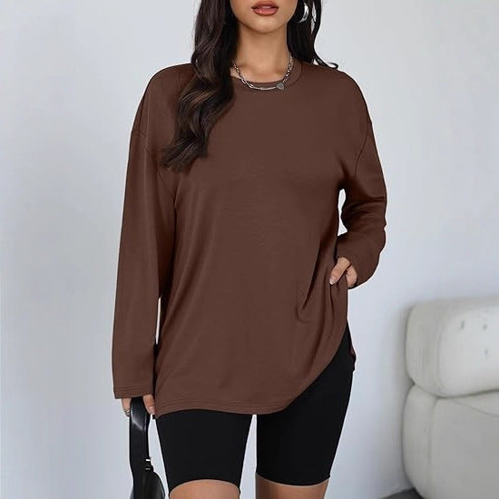 T-shirt à manches longues pour femmes avec fentes latérales Chic & Stil