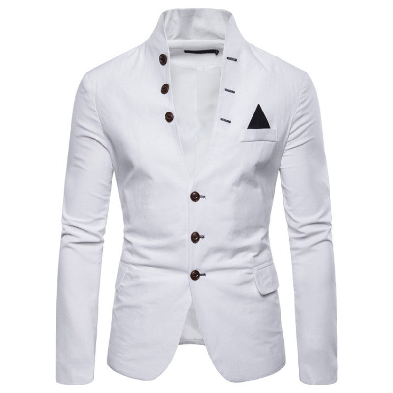 Veste élégante pour hommes avec col montant moderne et détails de boutons originaux Lune London