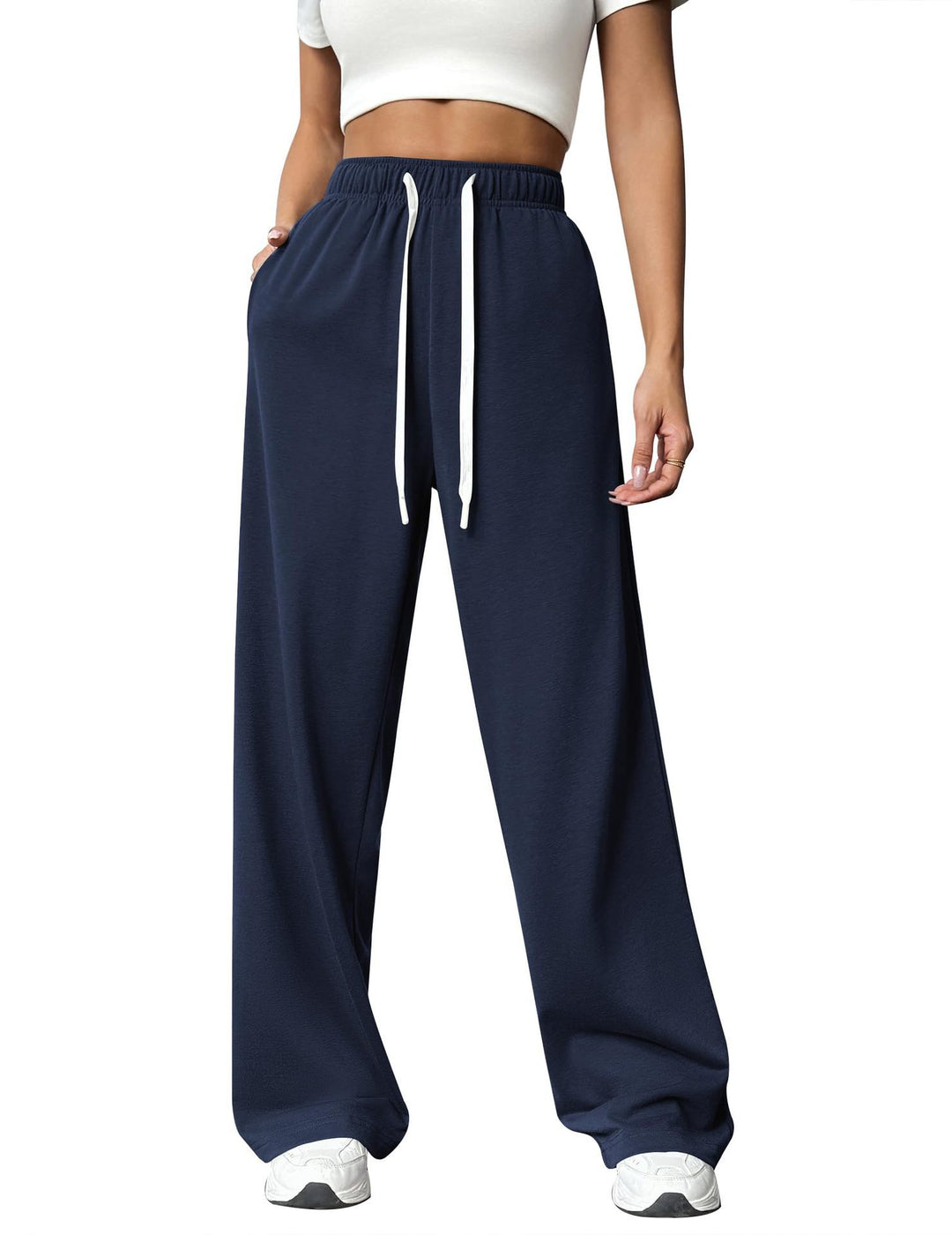 Women Comfortable Loose-Fitting Leisure Pants with Elastic Waist Chic & Stil