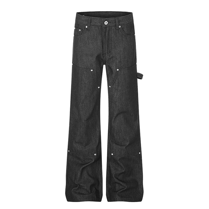 Women's wide carpenter jeans in palazzo cut with nail/hammer loop and reinforced knee sections Amarae