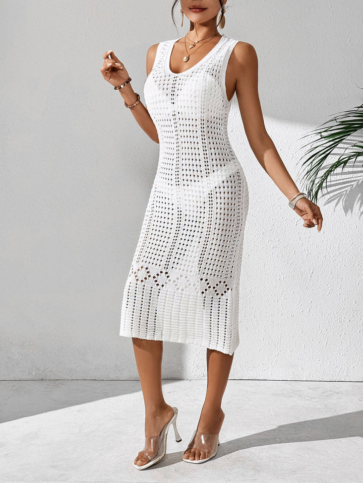 Lune London Elegant crochet midi dress for women