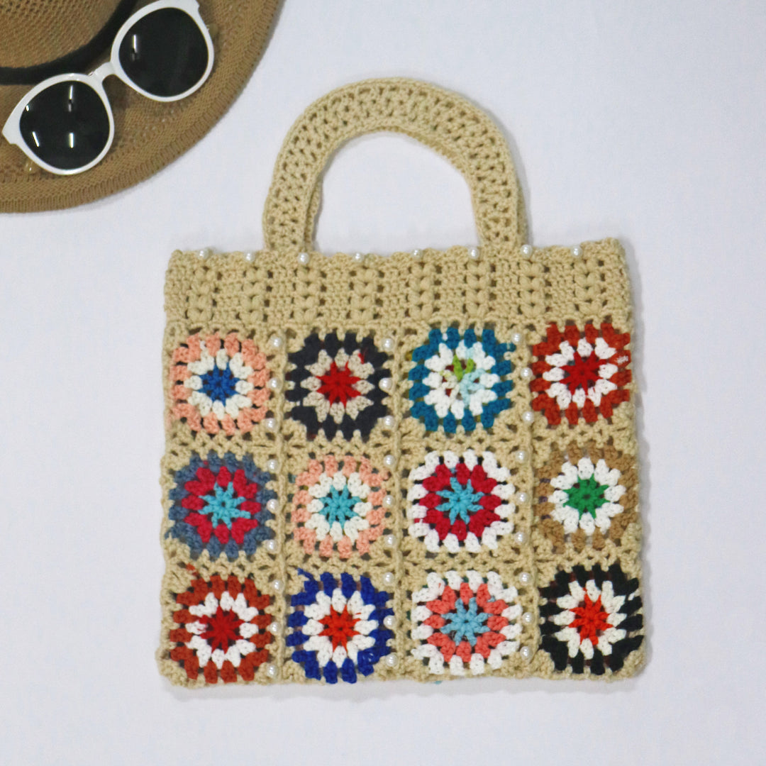 Handmade crochet tote bag for women Lune London