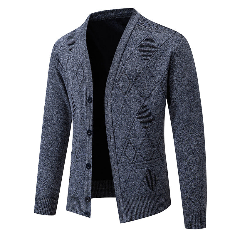 Men's knitted jacket with an elegant diamond structure Lune London