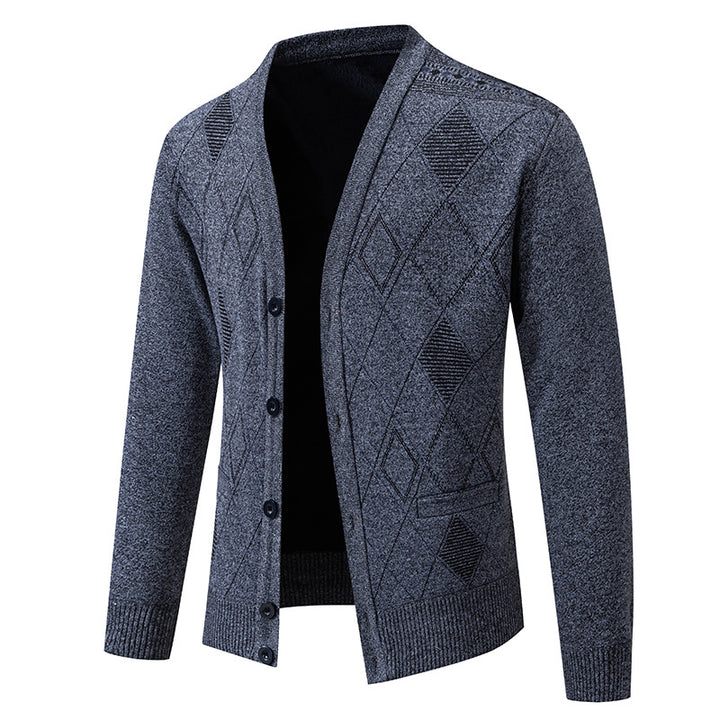 Men's knitted jacket with an elegant diamond structure Lune London