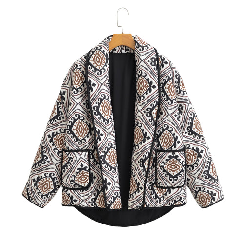 Veste matelassée à motifs pour femmes au style oversize Chic & Stil