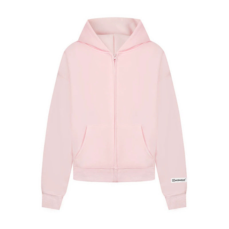 Women’s hoodie sweat jacket with full zip, kangaroo pocket and relaxed fit Amarae