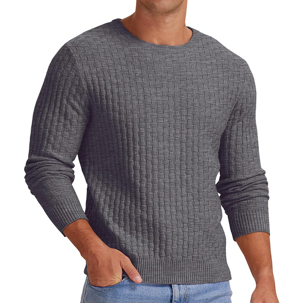 Lune London structured round neck sweater for men