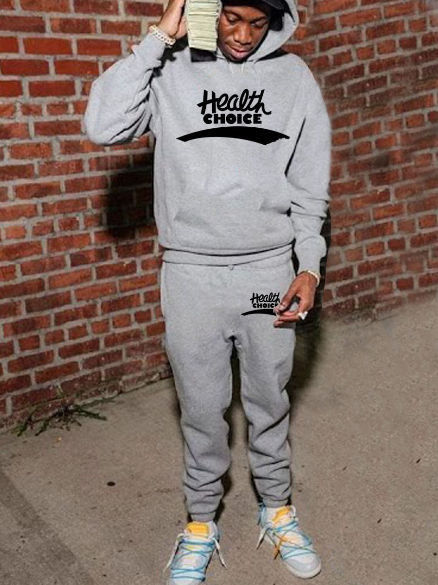 Men's sweatshirt and jogging set with health-oriented police Lune London