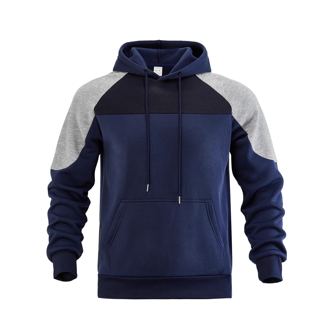 Men's sports hoodie with textured sleeves and practical kangaroo pockets Lune London